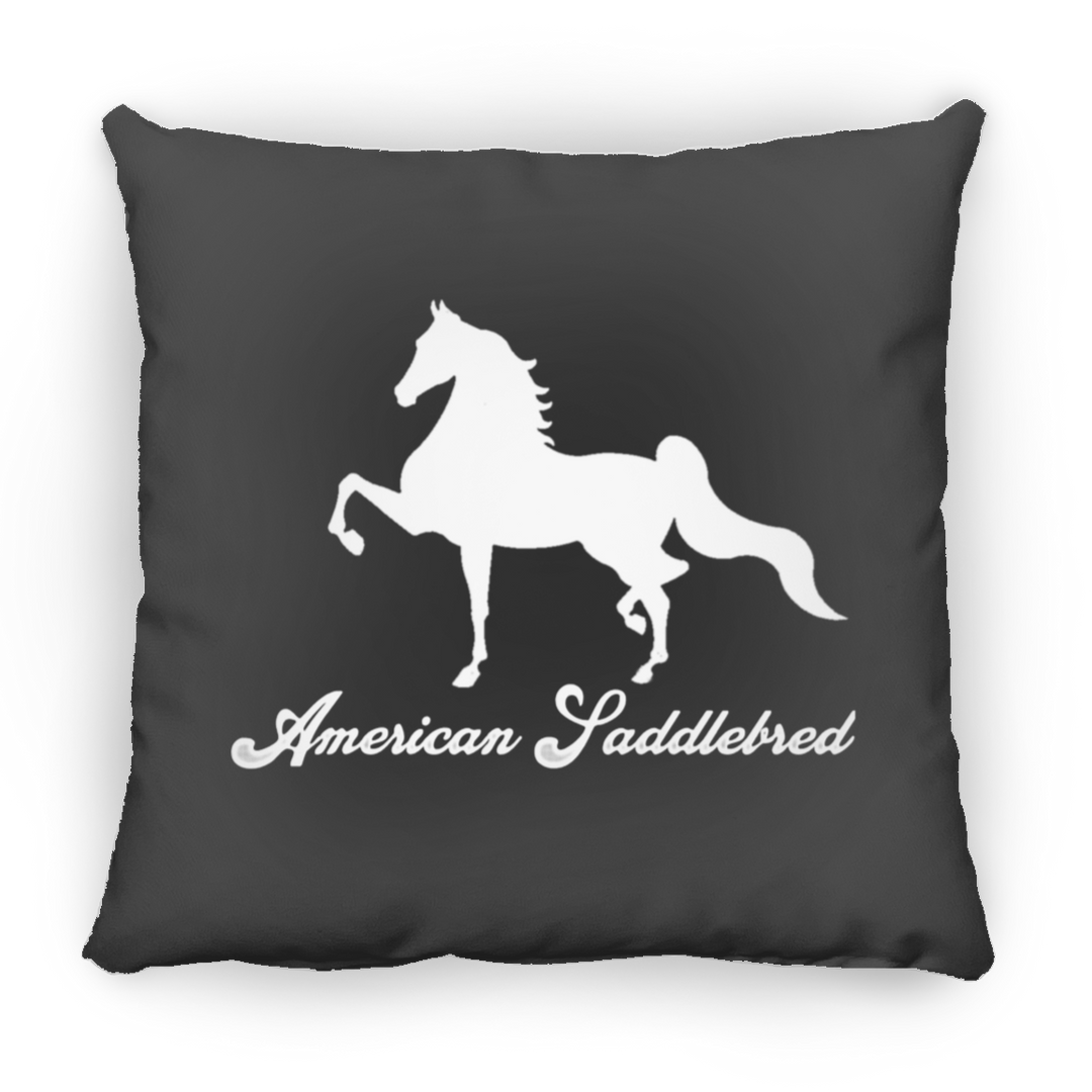 AMERICAN SADDLEBRED (DESIGN 1) WHITE 4HORSE PILLOWS THREE SIZES