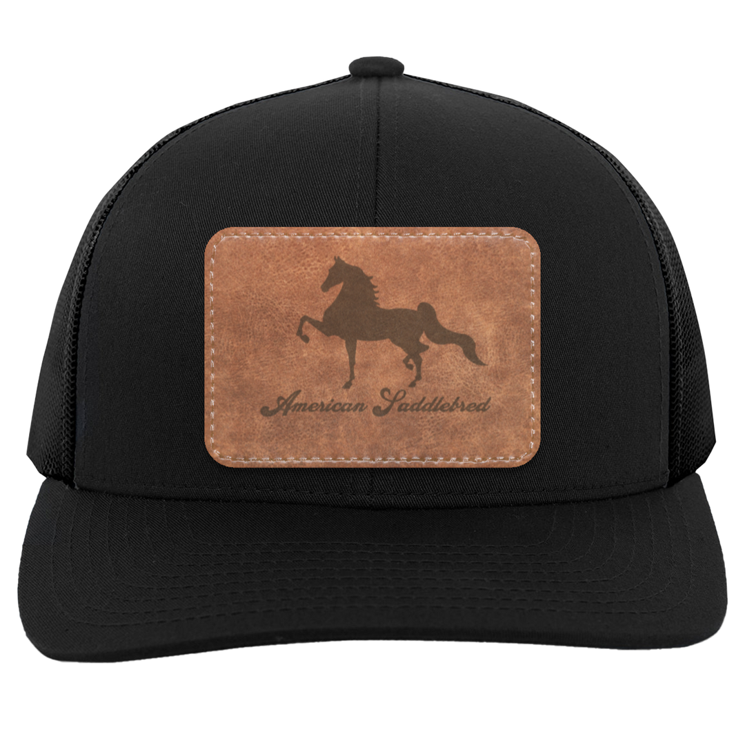 AMERICAN SADDLEBRED ON LEATHER 104C Trucker Snap Back - Patch