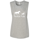 BORN TO WALK B8803 Ladies' Flowy Muscle Tank