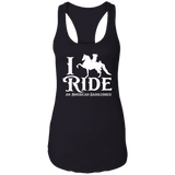 I RIDE AN AMERICAN SADDLEBRED (WHITE) NL1533 Ladies Ideal Racerback Tank