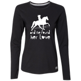 SHE FOUND HER LOVE (TWH pleasure) white art 64LTTX Ladies’ Essential Dri-Power Long Sleeve Tee