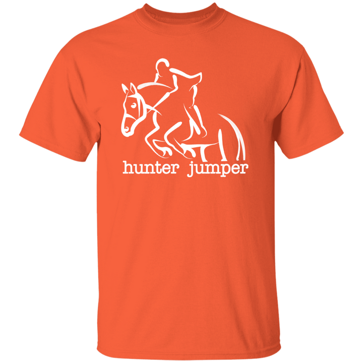 HUNTER JUMPER STYLE 1 (WHITE) 4HORSE G500 5.3 oz. T-Shirt