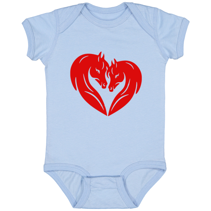 HORSE HEAD HEART 4424 Infant Fine Jersey Bodysuit
