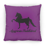 American Saddlebred 2 (black) ZP16 Medium Square Pillow