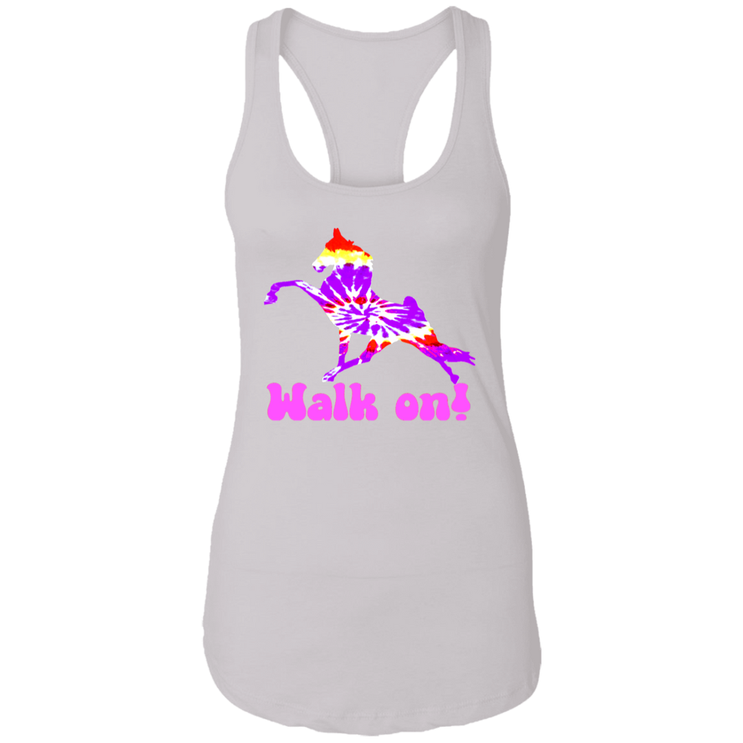 TIE DYE WALK ON NL1533 Ladies Ideal Racerback Tank
