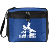 TURNIN AND BURNIN BARREL RACING (white) 4HORSE BG513 12-Pack Cooler