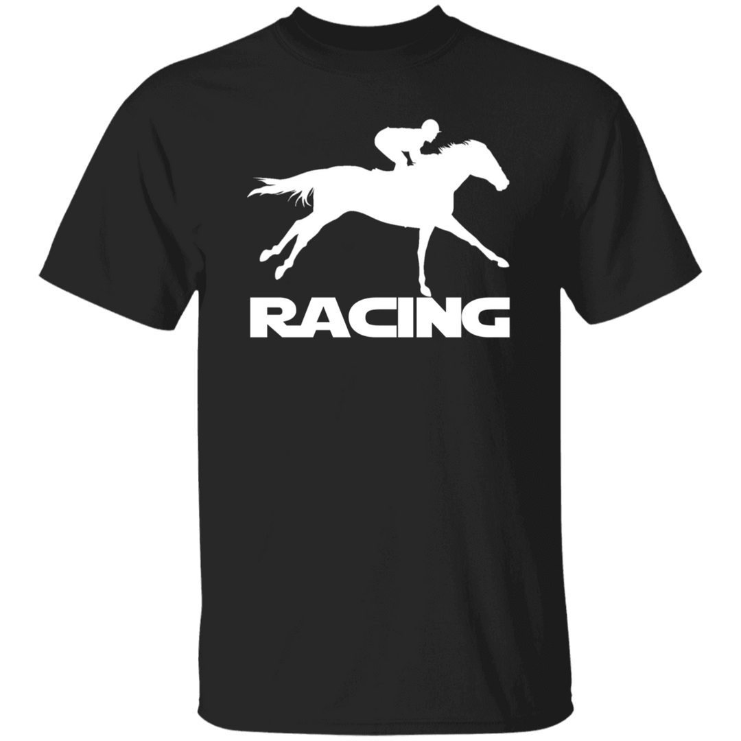 RACING (white) 4HORSE G500 5.3 oz. T-Shirt