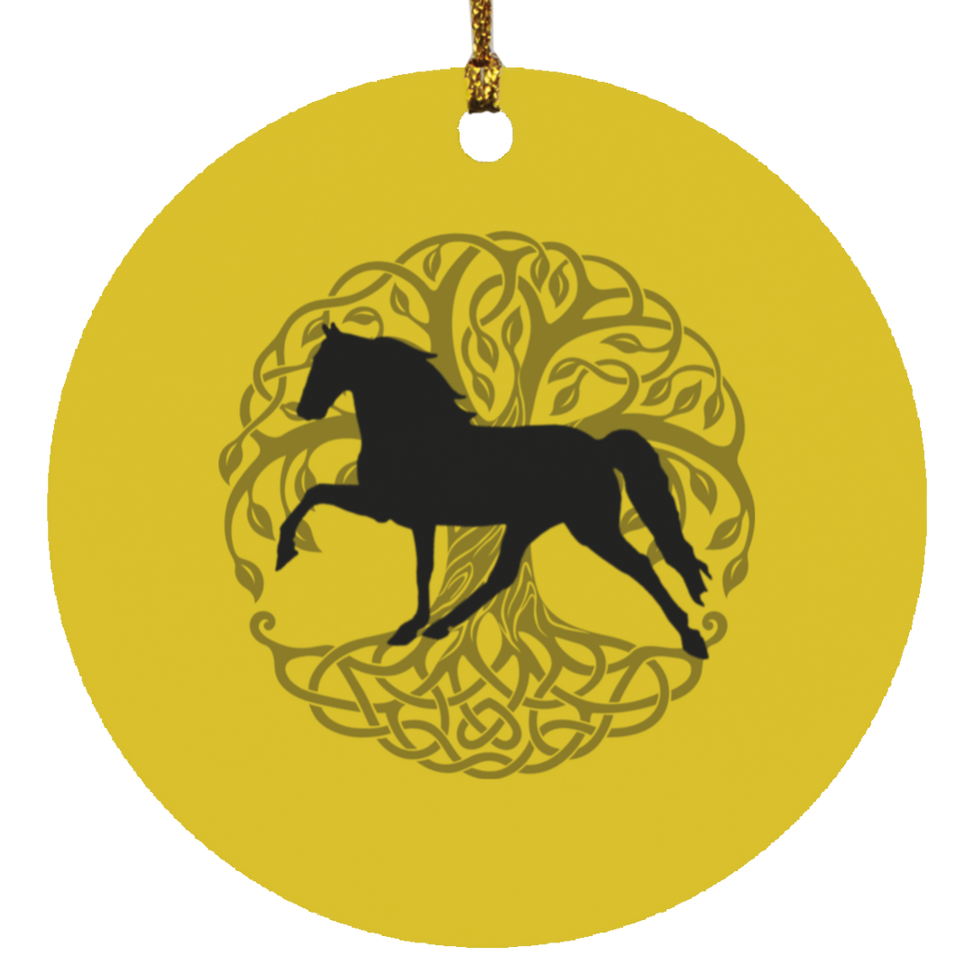 Tennessee Walking Horse PLEASURE TREE OF LIFE SUBORNC Circle Ornament