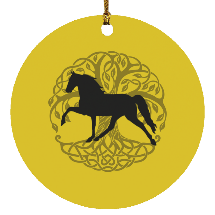 Tennessee Walking Horse PLEASURE TREE OF LIFE SUBORNC Circle Ornament
