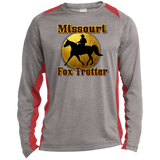 MISSOURI FOX TROTTER 1 ST361LS Long Sleeve Heather Colorblock Performance Tee