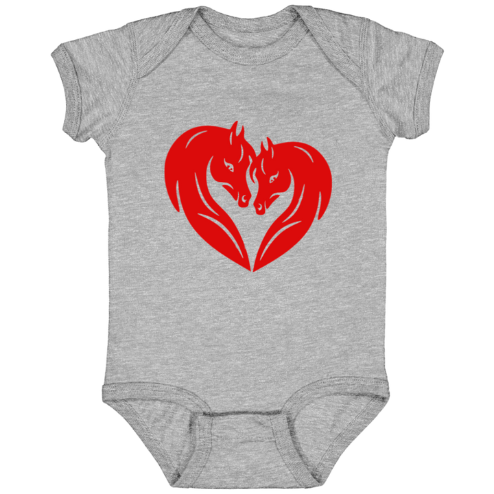 HORSE HEAD HEART 4424 Infant Fine Jersey Bodysuit