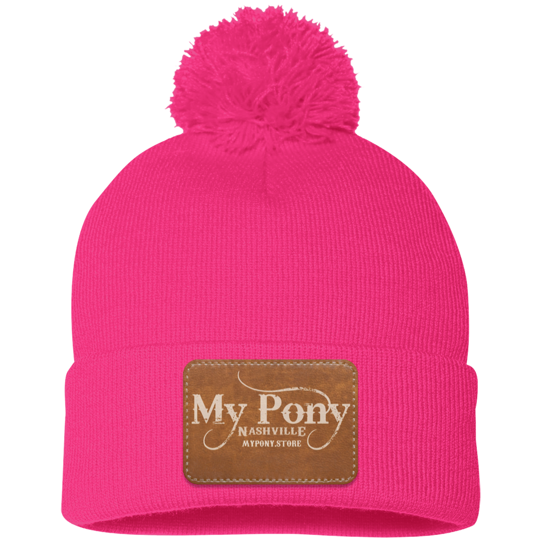 MY PONY NASHVILLE SP15 Pom Pom Knit Cap - Patch