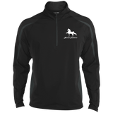 AMERICAN SADDLEBRED (DESIGN 1) WHITE 4HORSE ST851 Men/Women's Sport Wicking Colorblock 1/2 Zip
