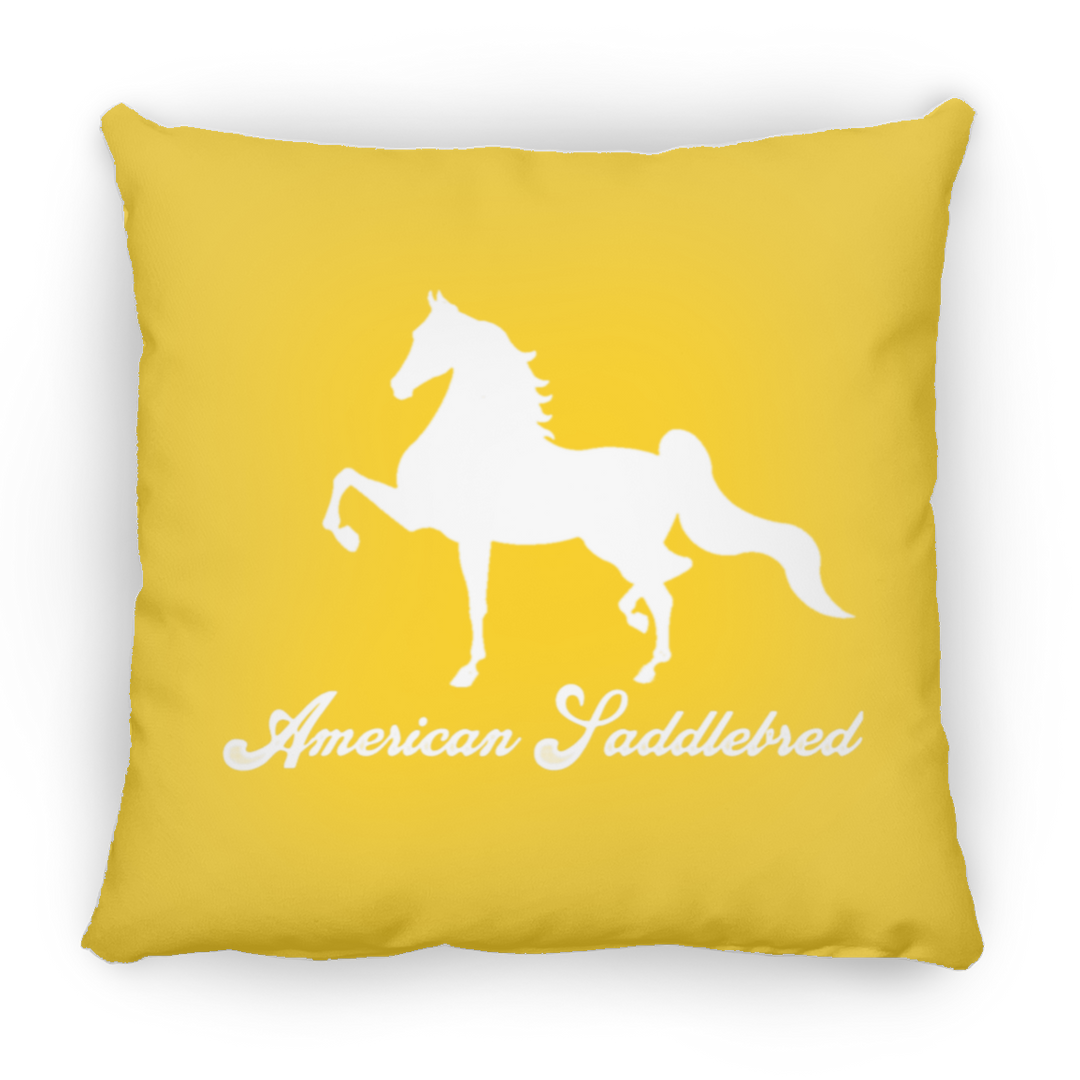 AMERICAN SADDLEBRED (DESIGN 1) WHITE 4HORSE PILLOWS THREE SIZES