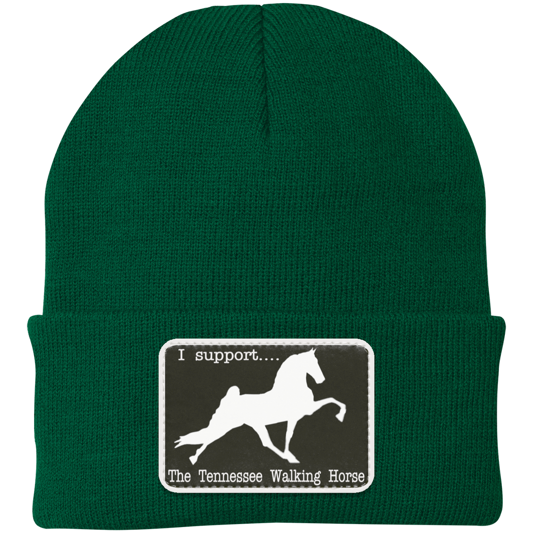 I SUPPORT THE TWH -RECTANGLE CP90 Knit Cap - Patch