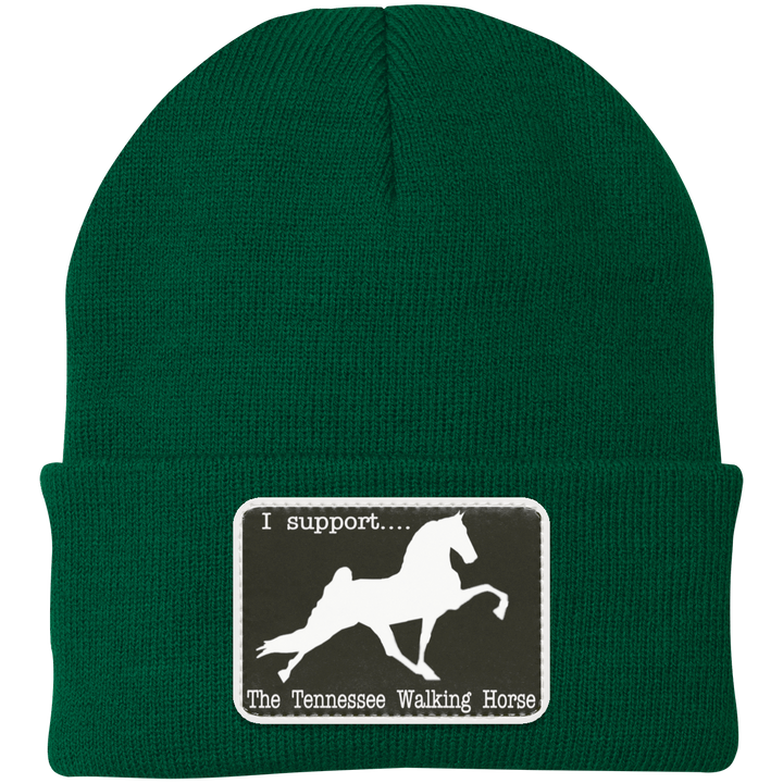 I SUPPORT THE TWH -RECTANGLE CP90 Knit Cap - Patch