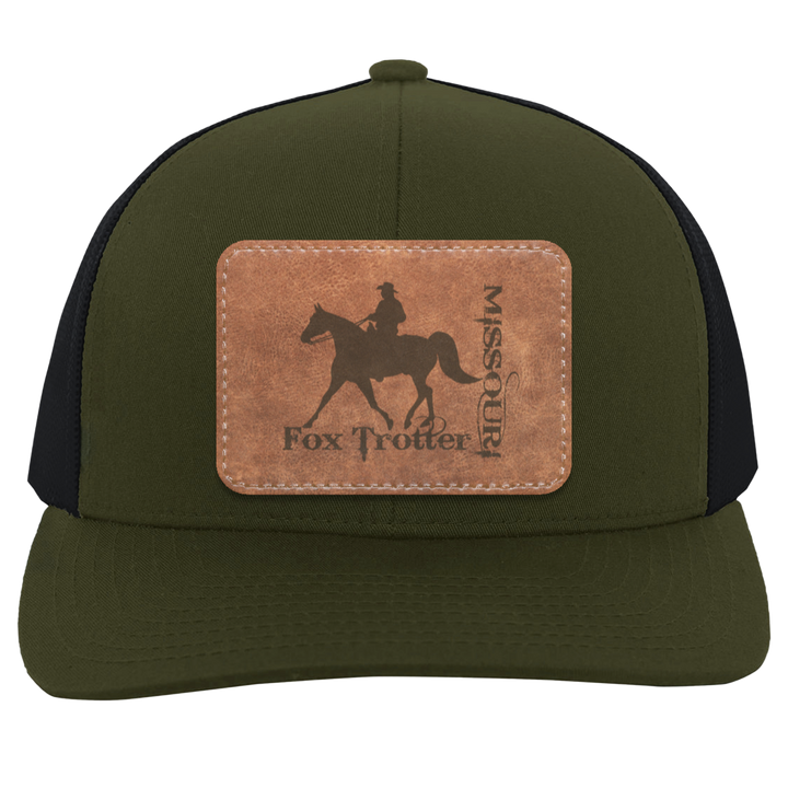 MISSOURI FOX TROTTER ON LEATHER 104C Trucker Snap Back - Patch