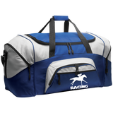 RACING (white) 4HORSE BG99 Colorblock Sport Duffel