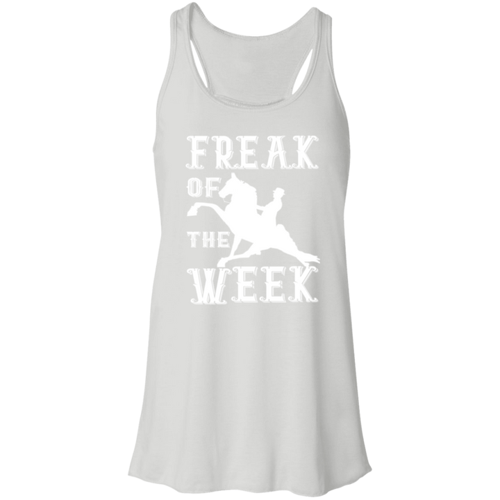 FREAK OF THE WEEK (WHITE) B8800 Flowy Racerback Tank