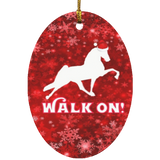 WALK ON ORNAMENT RED SNOW FLAKE WALK ON RED SNOWFLAKE (4 SHAPES)