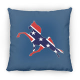 Rebel on the Rail Tennessee Walking Horse Performance ZP16 Medium Square Pillow