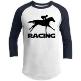 RACING (BLACK) 4HORSE T200 3/4 Raglan Sleeve Shirt