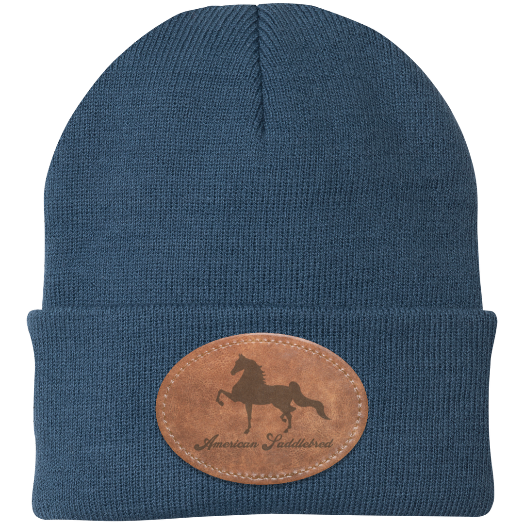 AMERICAN SADDLEBRED ON LEATHER CP90 Knit Cap - Patch