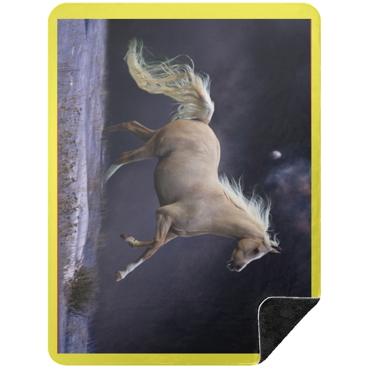 PALOMINO HORSE 1 BSHL Premium Black Sherpa Blanket 60x80