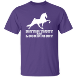 SITTIN TIGHT LOOKIN RIGHT TWH PERFORMANCE(WHITE) G500 5.3 oz. T-Shirt