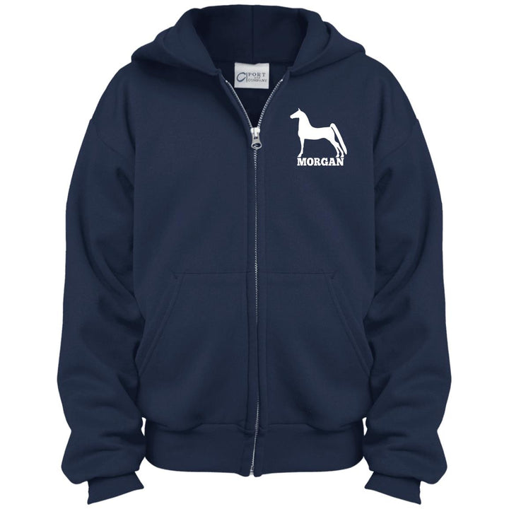 Morgan PC90YZH Youth Full Zip Hoodie