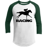 RACING (BLACK) 4HORSE T200 3/4 Raglan Sleeve Shirt