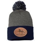 AMERICAN SADDLEBRED ON LEATHER SP15 Pom Pom Knit Cap - Patch