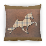 TENNESSEE WALKING HORSE PERFORMANCE LEATHER BURBURY ZP18 Large Square Pillow