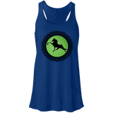 Tennessee Walking Horse  PERFORMANCE LIME GREEN BLACK LACE B8800 Flowy Racerback Tank