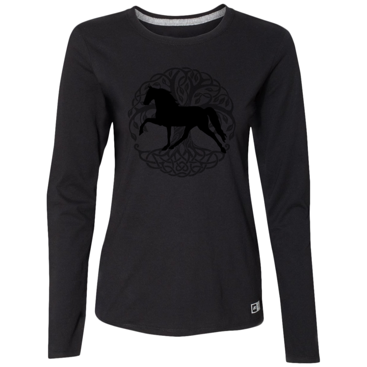 Tennessee Walking Horse PLEASURE TREE OF LIFE 64LTTX Ladies’ Essential Dri-Power Long Sleeve Tee