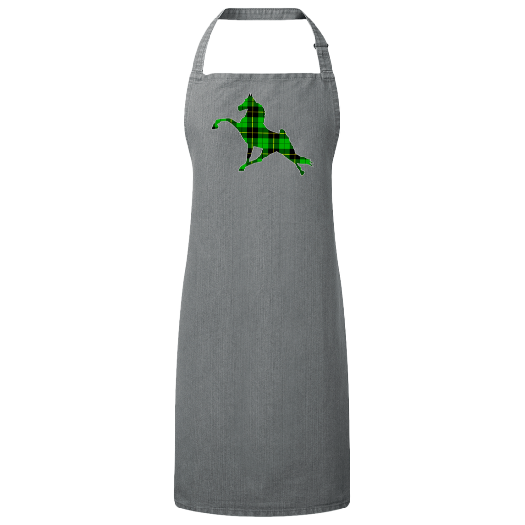 TWHGREENPLAIDFINAL RP150 Sustainable Unisex Bib Apron