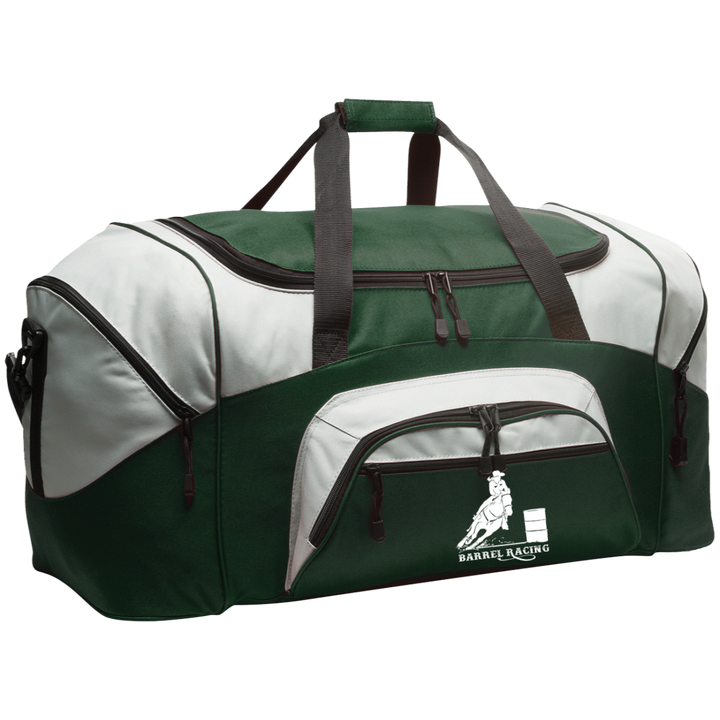 BARREL RACING STYLE 1 (WHITE) 4HORSE BG99 Colorblock Sport Duffel
