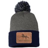 AMERICAN SADDLEBRED ON LEATHER SP15 Pom Pom Knit Cap - Patch