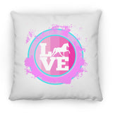 TWH PLEASURE BLEACH SPLATTER PINK TEAL ZP14 Small Square Pillow