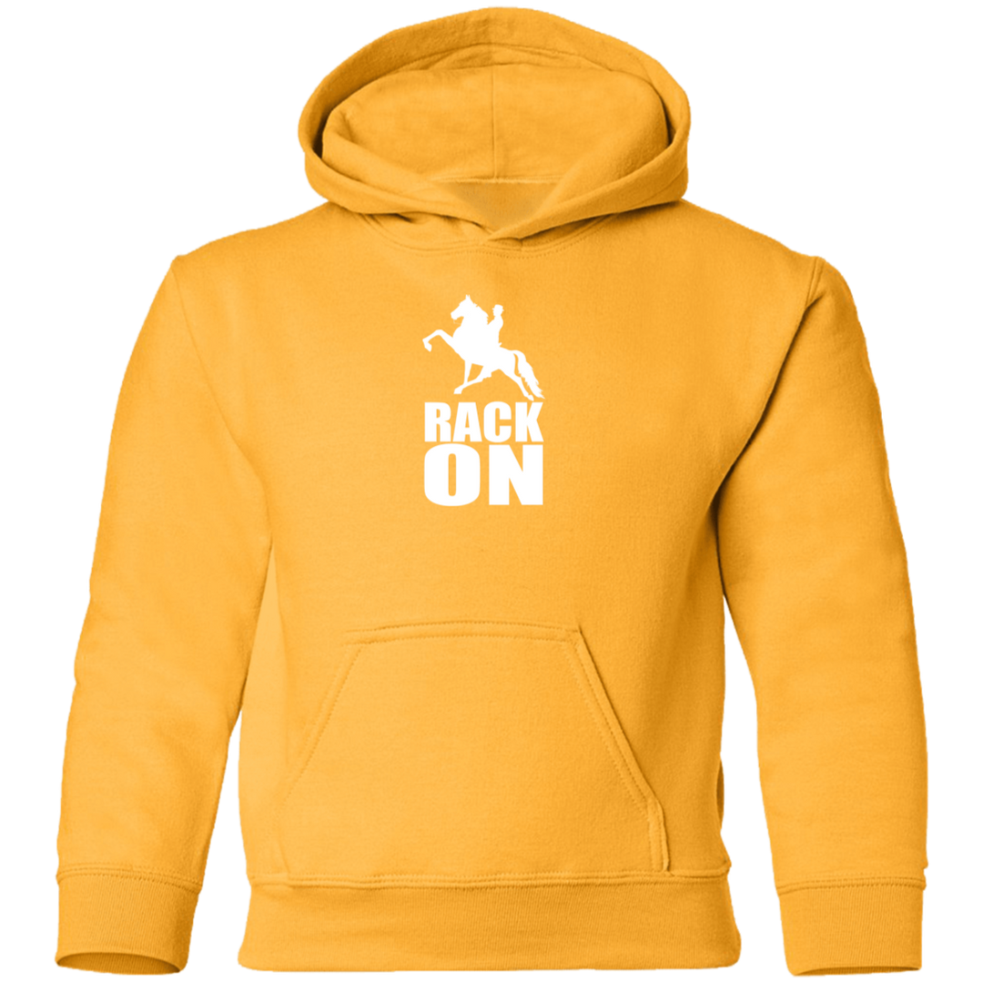 RACK ON RACKING (WHITE ART) G185B Youth Pullover Hoodie