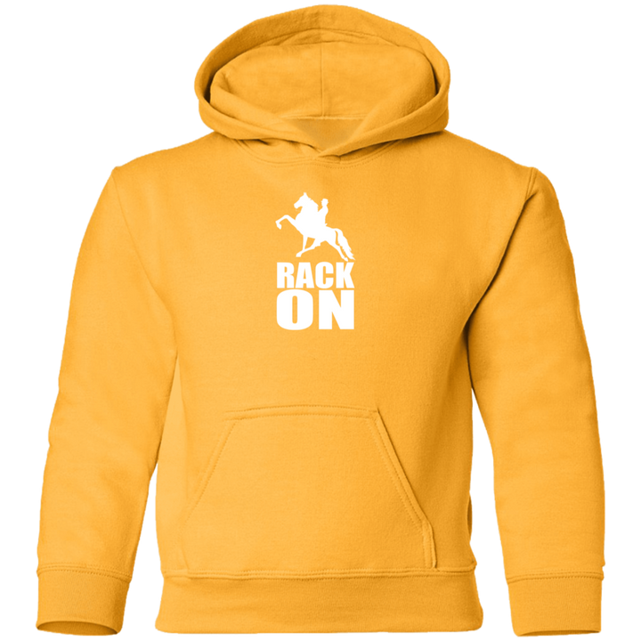 RACK ON RACKING (WHITE ART) G185B Youth Pullover Hoodie