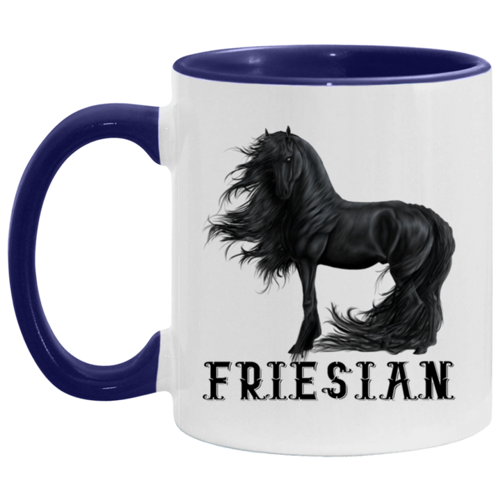 FRIESIAN STYLE 1 4HORSE AM11OZ 11 oz. Accent Mug