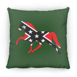 Rebel on the Rail Tennessee Walking Horse Pleasure ZP16 Medium Square Pillow