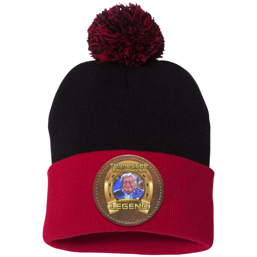 JACK HEFFINGTON (Legends Series) HAT SP15 Pom Pom Knit Cap - Patch