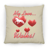 MY LOVE WALKS (Pleasure) ZP18 Large Square Pillow