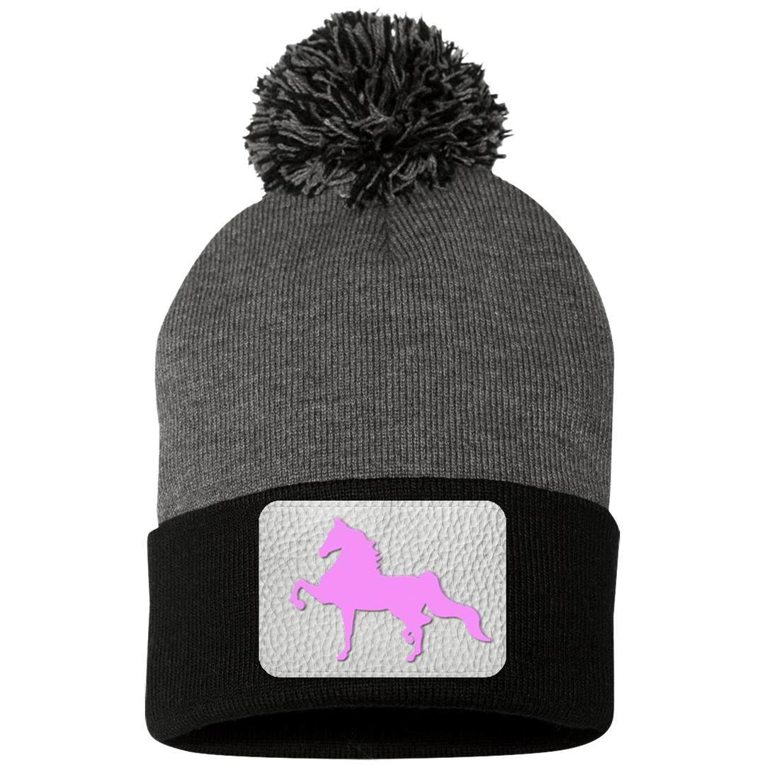 AMERICAN SADDLEBRED PINK SP15 Pom Pom Knit Cap - Patch