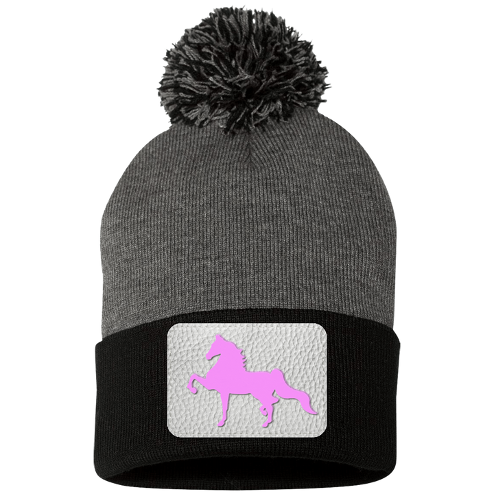 AMERICAN SADDLEBRED PINK SP15 Pom Pom Knit Cap - Patch