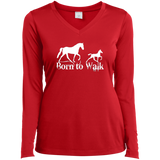BORN TO WALK LST353LS Ladies’ Long Sleeve Performance V-Neck Tee