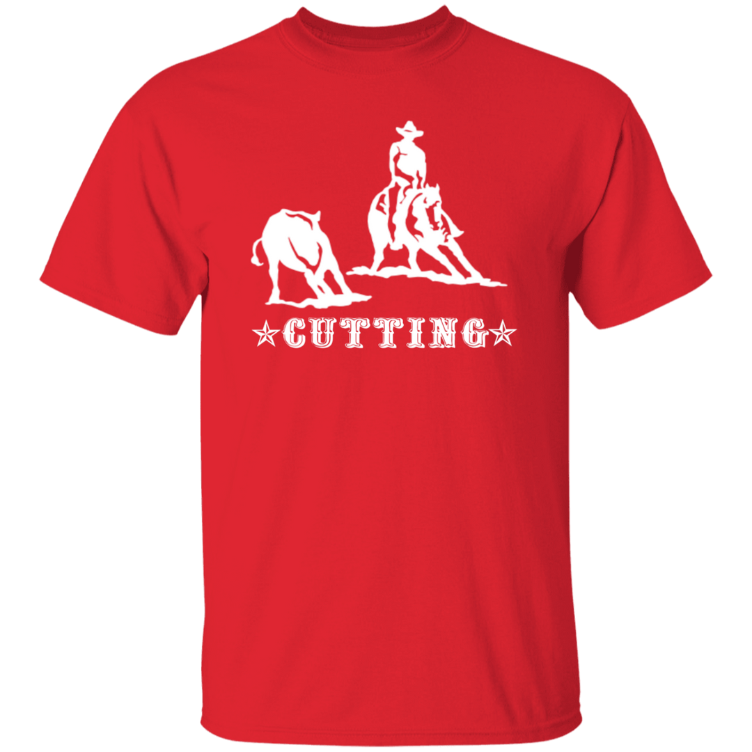 CUTTING STYLE 1 (white) 4HORSE G500 5.3 oz. T-Shirt