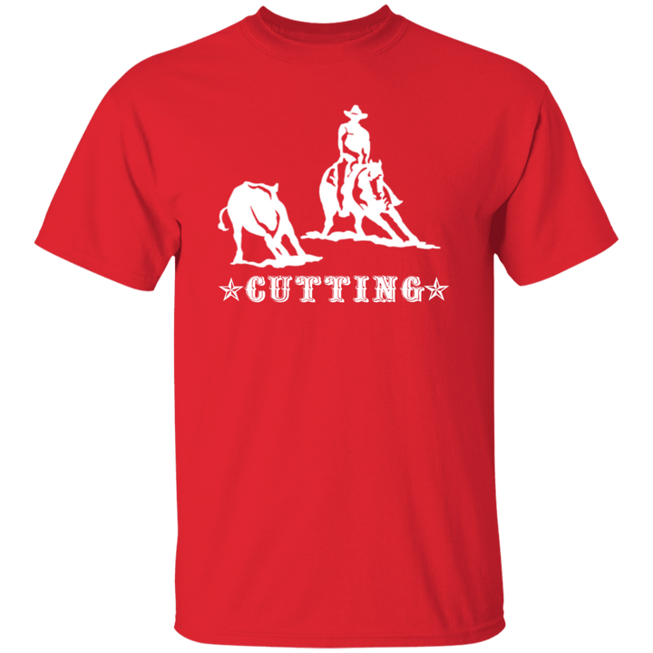 CUTTING STYLE 1 (white) 4HORSE G500 5.3 oz. T-Shirt